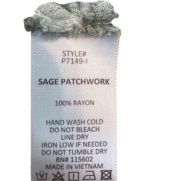 Sage colored handkerchief romper.  - Picture 5 of 7